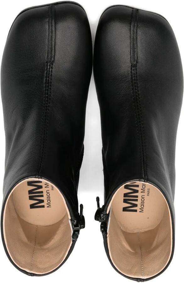MM6 Maison Margiela Kids Leren enkellaarzen Zwart - Foto 2