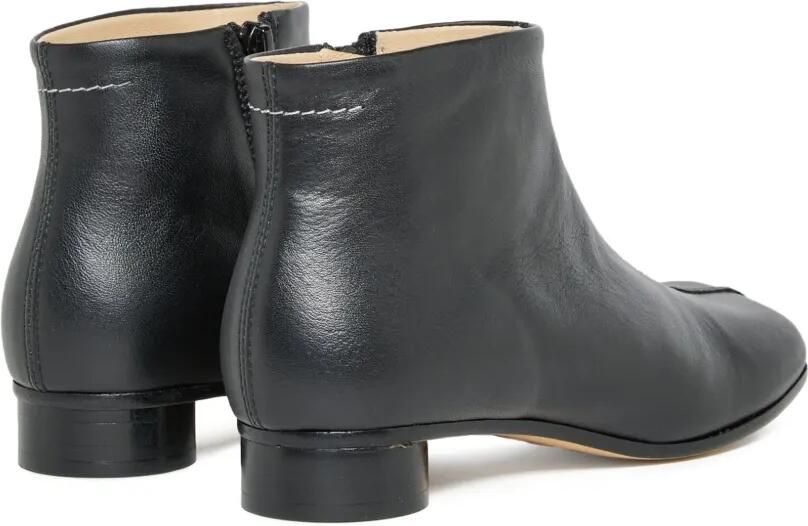 MM6 Maison Margiela Kids Leren laarzen met vierkante neus en rits Zwart - Foto 3