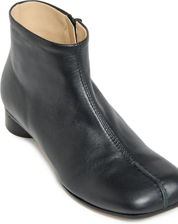 MM6 Maison Margiela Kids Leren laarzen met vierkante neus en rits Zwart - Foto 2
