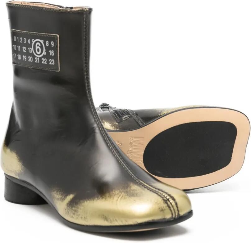 MM6 Maison Margiela Kids Leren laarzen Zwart - Foto 3
