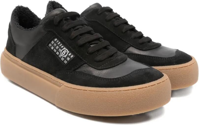 MM6 Maison Margiela Kids Leren sneakers Zwart