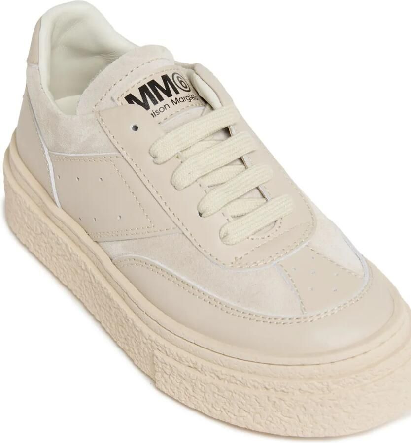MM6 Maison Margiela Kids Leren suède sneakers met plateauzool AH78F - Foto 2
