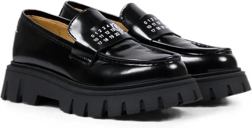 MM6 Maison Margiela Kids Loafers met logoprint Zwart
