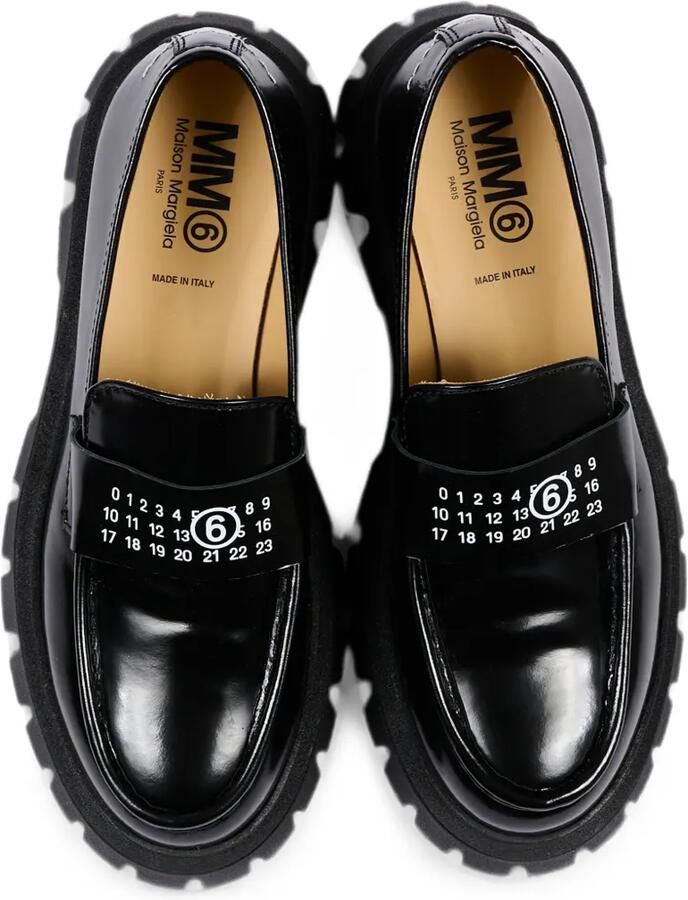 MM6 Maison Margiela Kids Loafers met logoprint Zwart - Foto 2