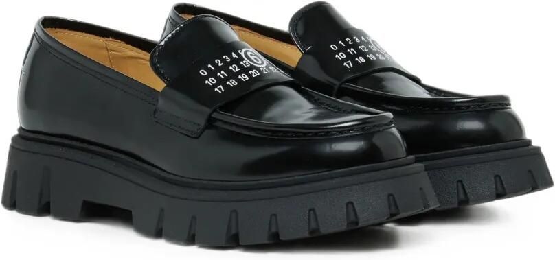 MM6 Maison Margiela Kids Loafers met logoprint Zwart