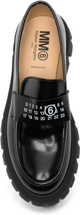 MM6 Maison Margiela Kids Loafers met logoprint Zwart - Foto 3