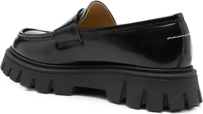 MM6 Maison Margiela Kids Loafers met logoprint Zwart - Foto 2