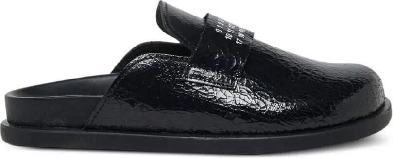 MM6 Maison Margiela Kids Numeric Signature muiltjes met gebarsten effect Zwart - Foto 4