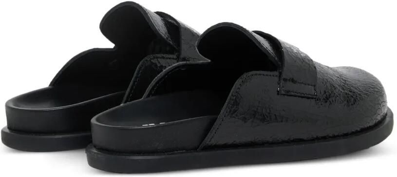 MM6 Maison Margiela Kids Numeric Signature muiltjes met gebarsten effect Zwart - Foto 3