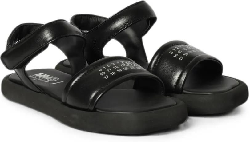 MM6 Maison Margiela Kids Sandalen met logoprint Zwart