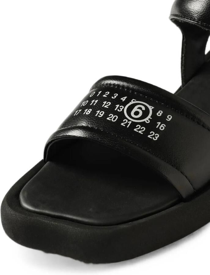 MM6 Maison Margiela Kids Sandalen met logoprint Zwart - Foto 2