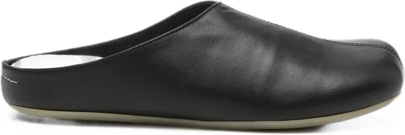 MM6 Maison Margiela Kids Slip-on leren slippers Zwart