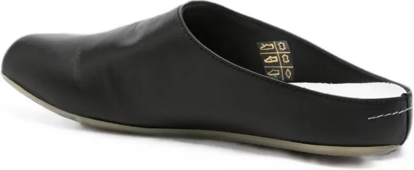 MM6 Maison Margiela Kids Slip-on leren slippers Zwart - Foto 3