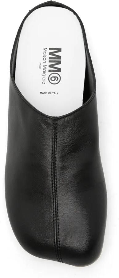 MM6 Maison Margiela Kids Slip-on leren slippers Zwart - Foto 2