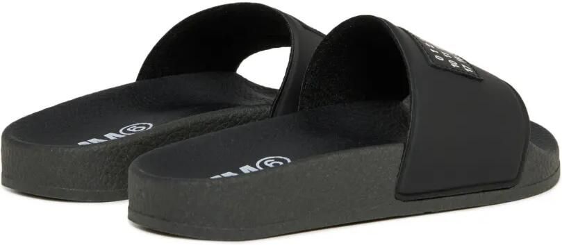 MM6 Maison Margiela Kids Slippers met tekst Zwart - Foto 3