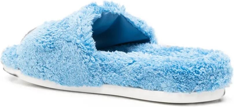 MM6 Maison Margiela Kids Slippers van imitatiebont Blauw - Foto 2
