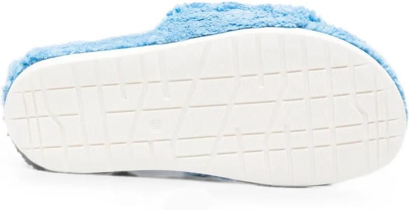 MM6 Maison Margiela Kids Slippers van imitatiebont Blauw - Foto 4