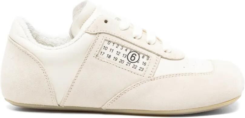MM6 Maison Margiela Kids Sneakers met logoprint Beige