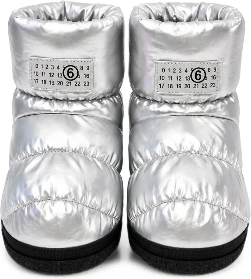 MM6 Maison Margiela Kids Sneeuwlaarzen met logopatch Zilver - Foto 2