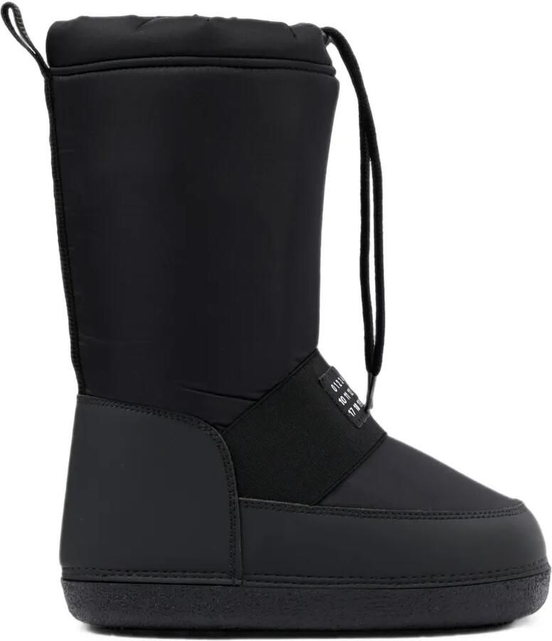 MM6 Maison Margiela Kids Snow boots met logopatch en trekkoord Zwart