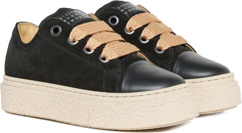 MM6 Maison Margiela Kids Suède-leren sneakers Zwart - Foto 4