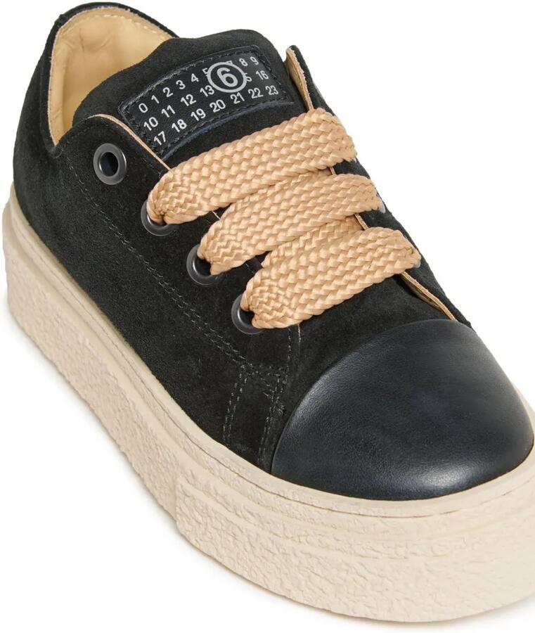 MM6 Maison Margiela Kids Suède-leren sneakers Zwart - Foto 2