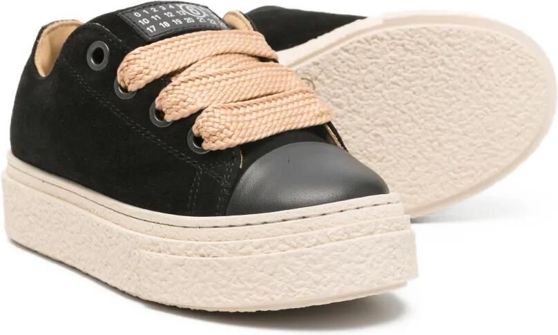 MM6 Maison Margiela Kids Suède sneakers Zwart
