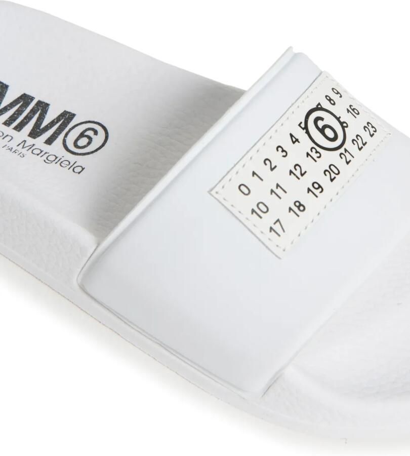 MM6 Maison Margiela Kids Teenslippers met logoprint Wit - Foto 2