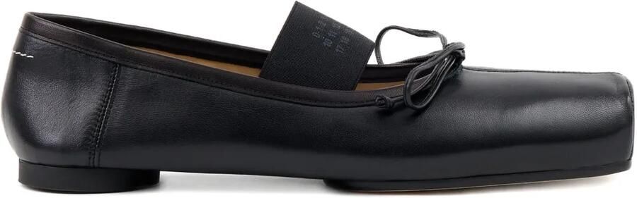 MM6 Maison Margiela Leren ballerina's Zwart