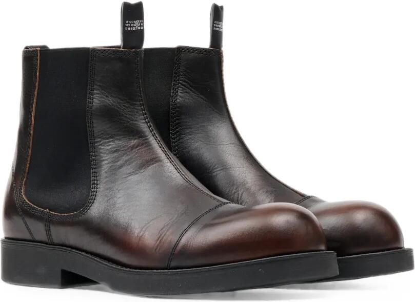 MM6 Maison Margiela Leren Chelsea boots Bruin - Foto 5