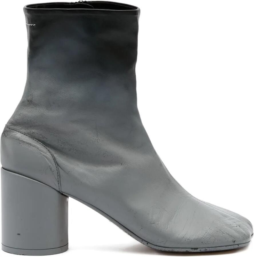MM6 Maison Margiela Leren enkellaarzen Grijs