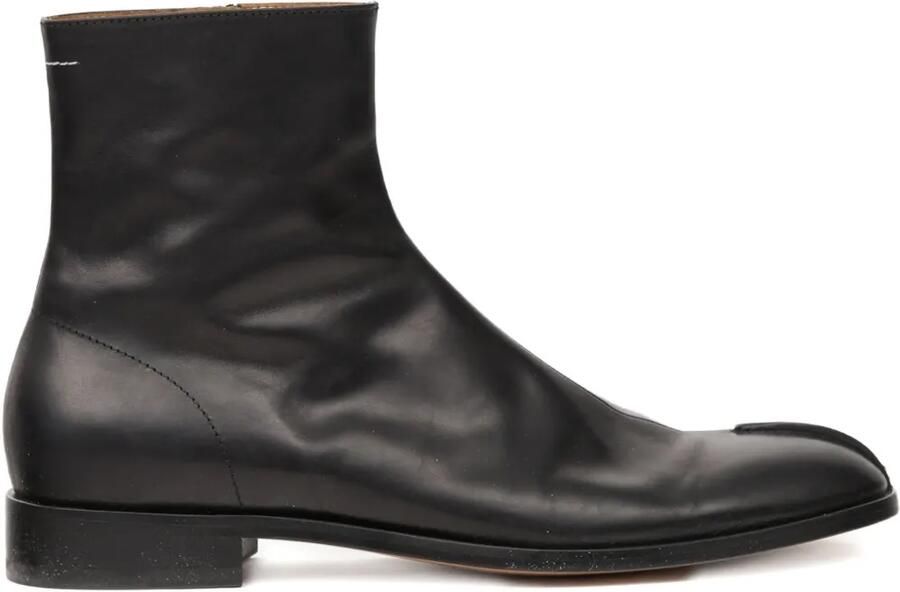 MM6 Maison Margiela Leren enkellaarzen Zwart