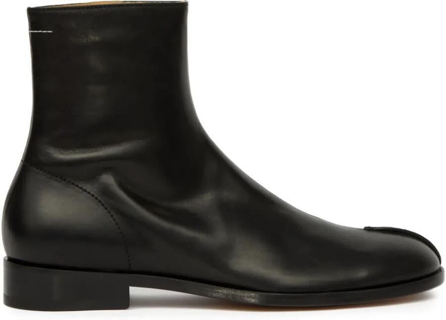 MM6 Maison Margiela Leren enkellaarzen Zwart