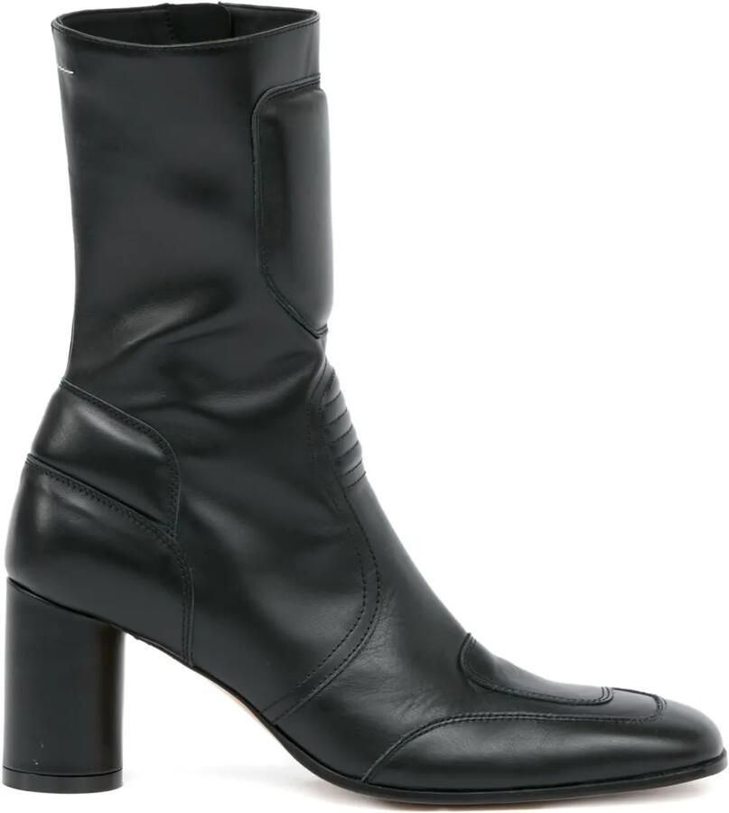 MM6 Maison Margiela Leren enkellaarzen Zwart