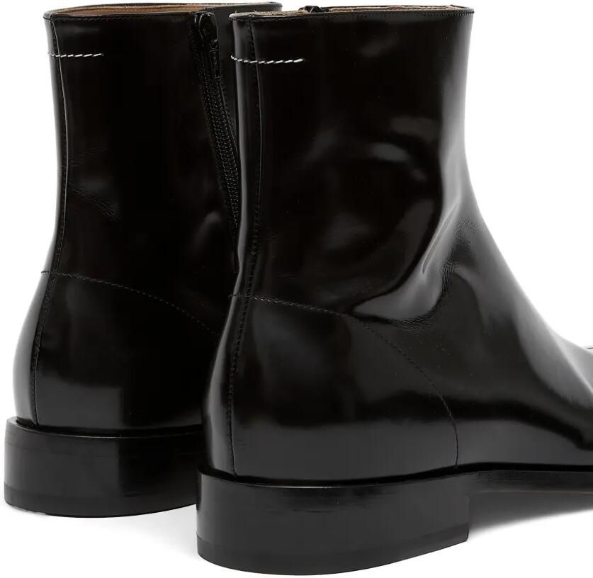 MM6 Maison Margiela Leren enkellaarzen Zwart - Foto 3