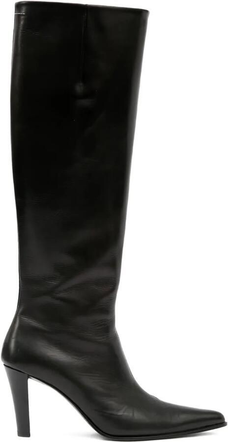 MM6 Maison Margiela Leren laarzen Zwart