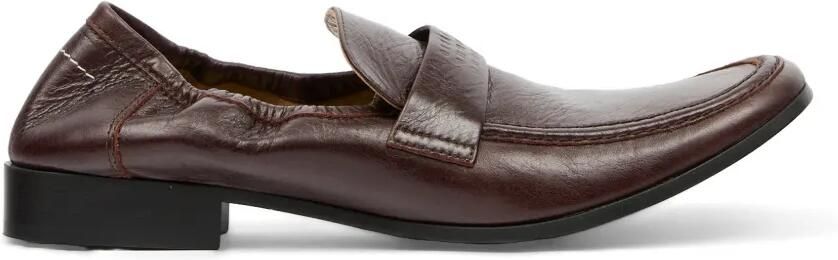 MM6 Maison Margiela Leren loafers met swing-neus Bruin