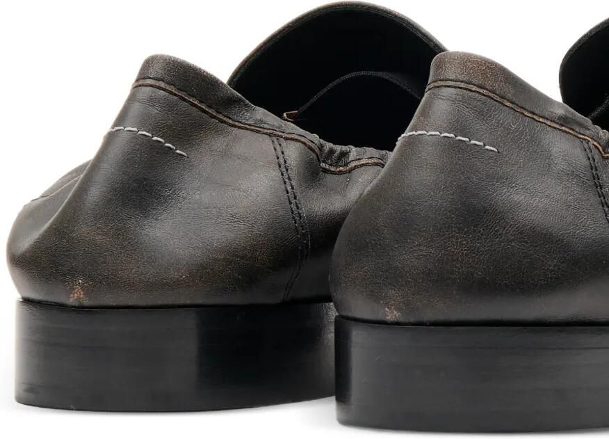 MM6 Maison Margiela Leren loafers met swingneus Bruin - Foto 3