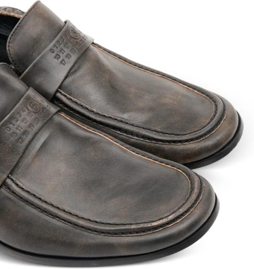 MM6 Maison Margiela Leren loafers met swingneus Bruin - Foto 2