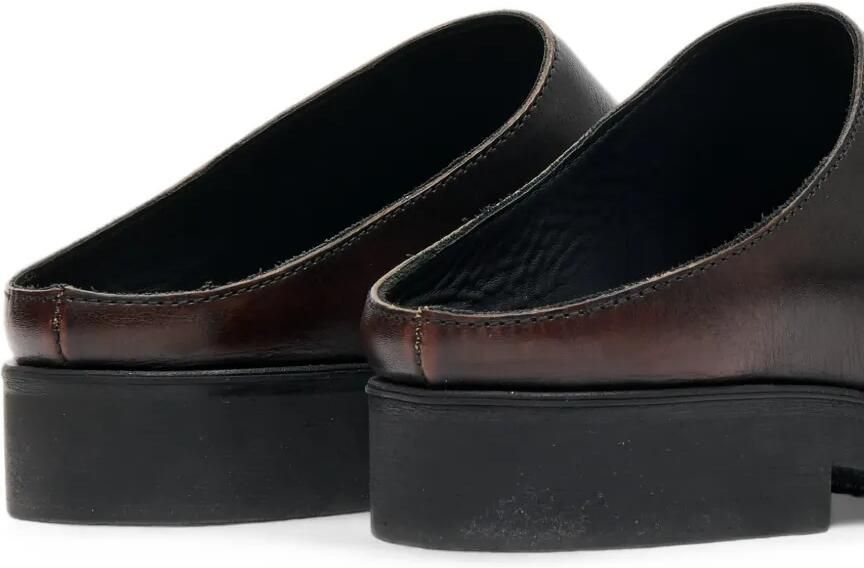MM6 Maison Margiela Leren muiltjes met ronde neus Bruin - Foto 3