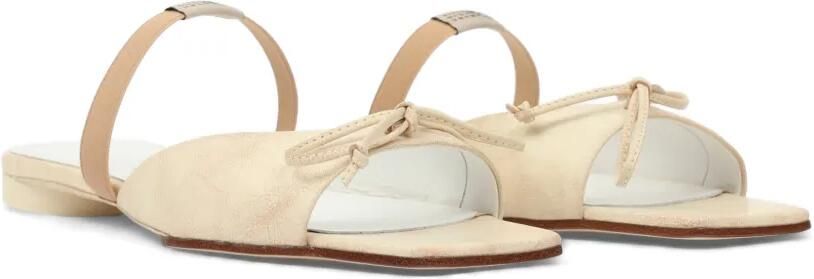 MM6 Maison Margiela Leren slingback pumps met strikdetails Beige - Foto 5