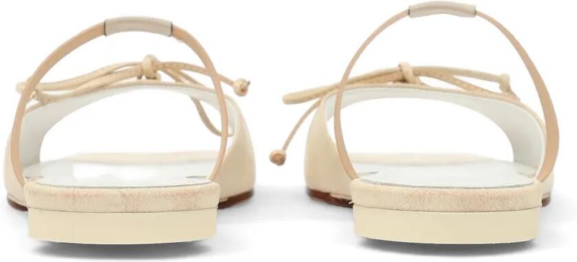 MM6 Maison Margiela Leren slingback pumps met strikdetails Beige - Foto 4