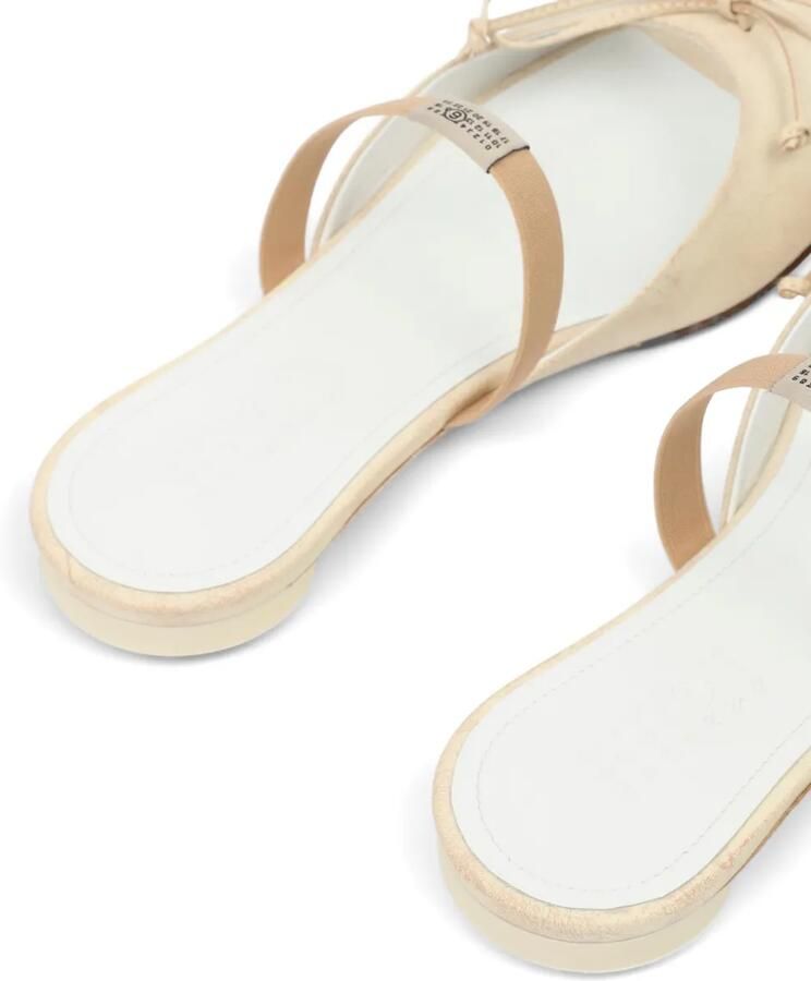 MM6 Maison Margiela Leren slingback pumps met strikdetails Beige - Foto 2