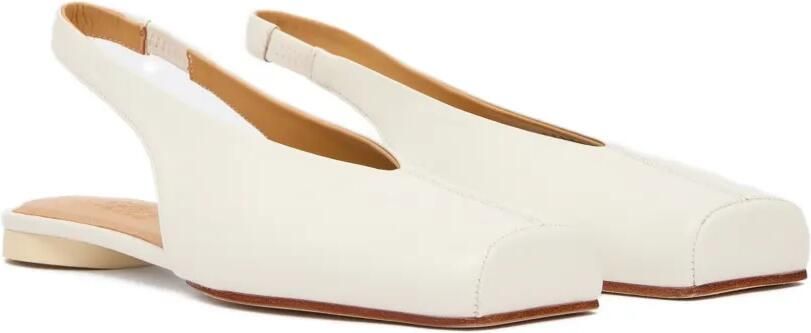 MM6 Maison Margiela Platte slingback pumps met vierkante neus Wit - Foto 5