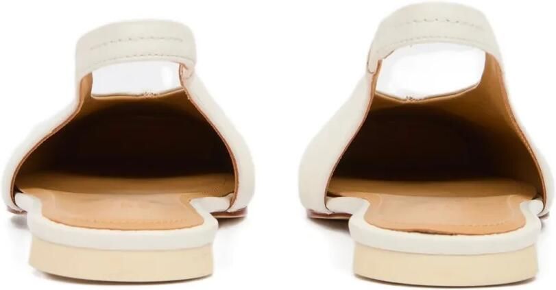MM6 Maison Margiela Platte slingback pumps met vierkante neus Wit - Foto 4