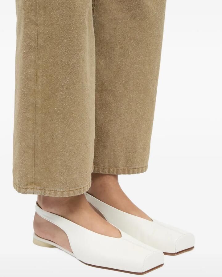 MM6 Maison Margiela Platte slingback pumps met vierkante neus Wit - Foto 2