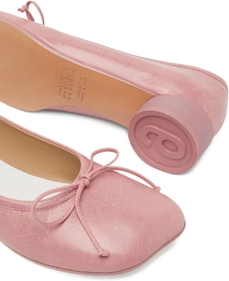MM6 Maison Margiela Pumps met blokhak en strik Roze - Foto 2