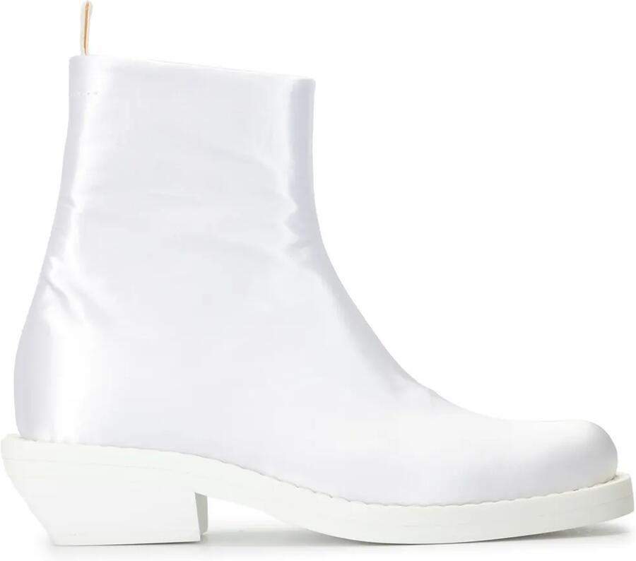 MM6 Maison Margiela Satijnen enkellaarzen Wit