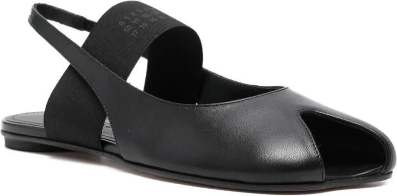MM6 Maison Margiela Slingback sandalen met gespleten neus Zwart
