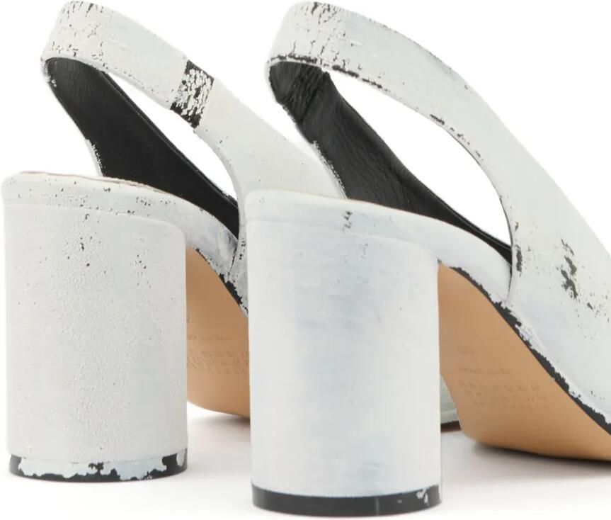 MM6 Maison Margiela Slingback sandalen met geverfde print Wit - Foto 3
